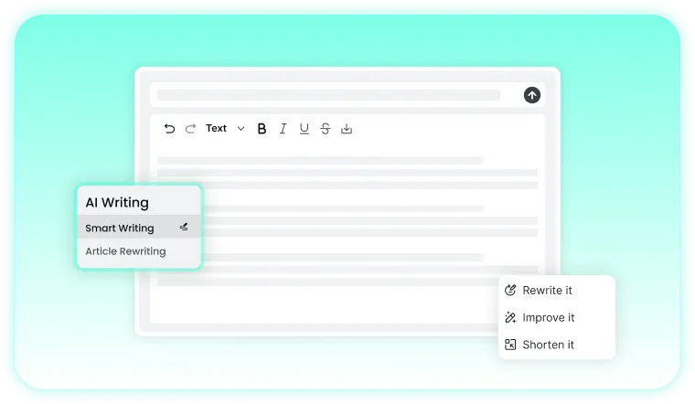 Generate professional text content instantly with Smallppt AI Writer.
