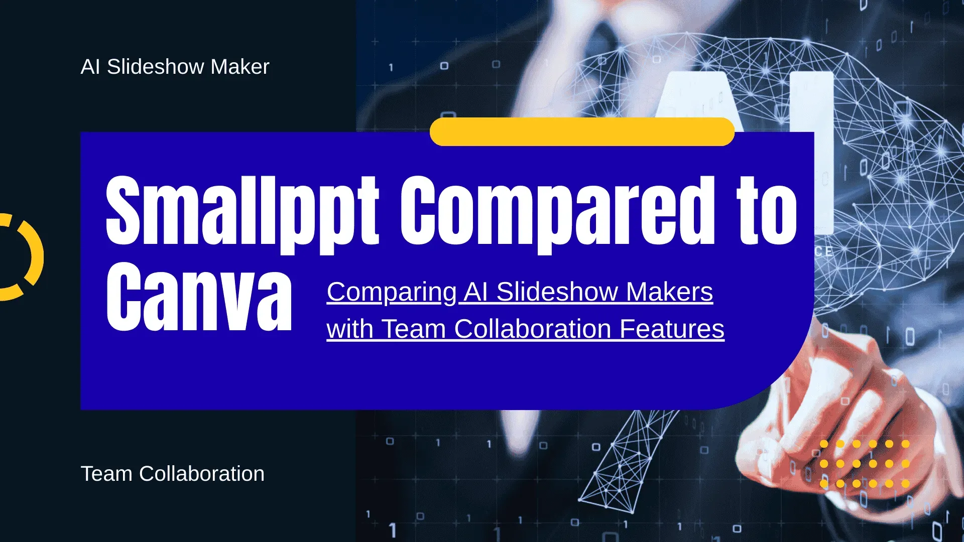 Smallppt and Canva comparison of AI slideshow collaboration tools