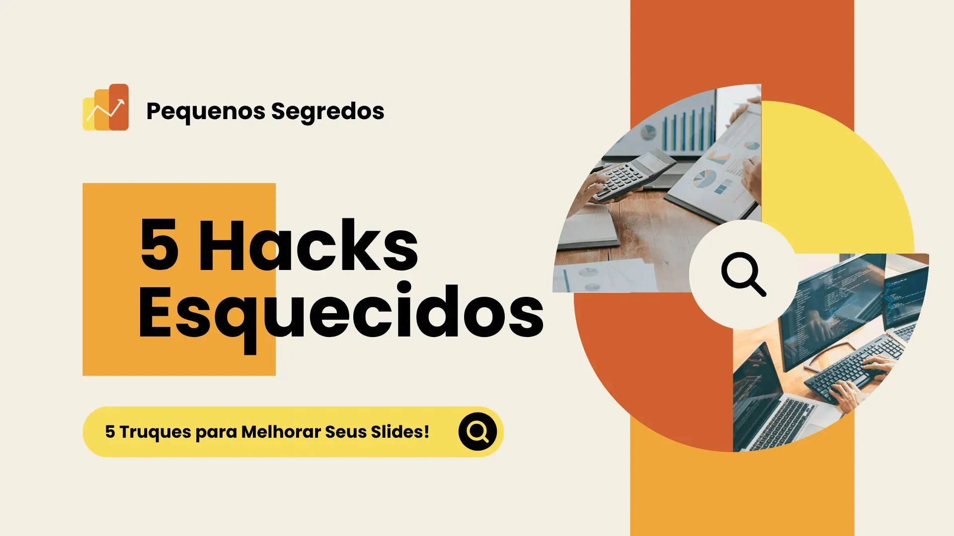 Cinco dicas simples de design de slides para criar apresentações atraentes e irresistíveis.