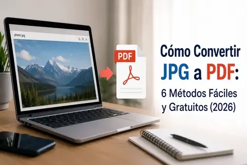Cómo Convertir JPG a PDF: 6 Métodos Fáciles y Gratuitos (2026) 