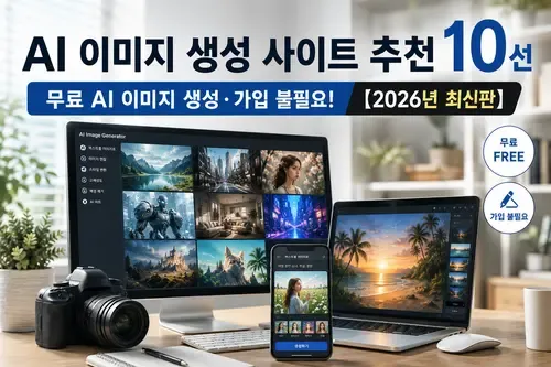 AI 이미지 생성 사이트 추천 10선【무료 AI 이미지 생성・가입 불필요】2026년 최신판