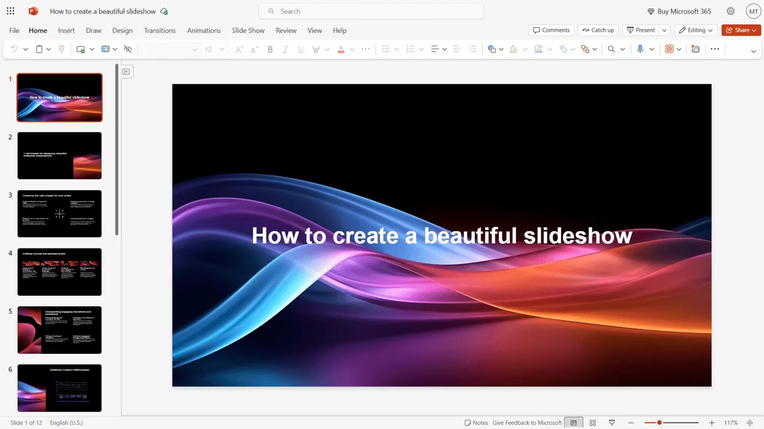 Open the exported file in Microsoft PowerPoint for final edits