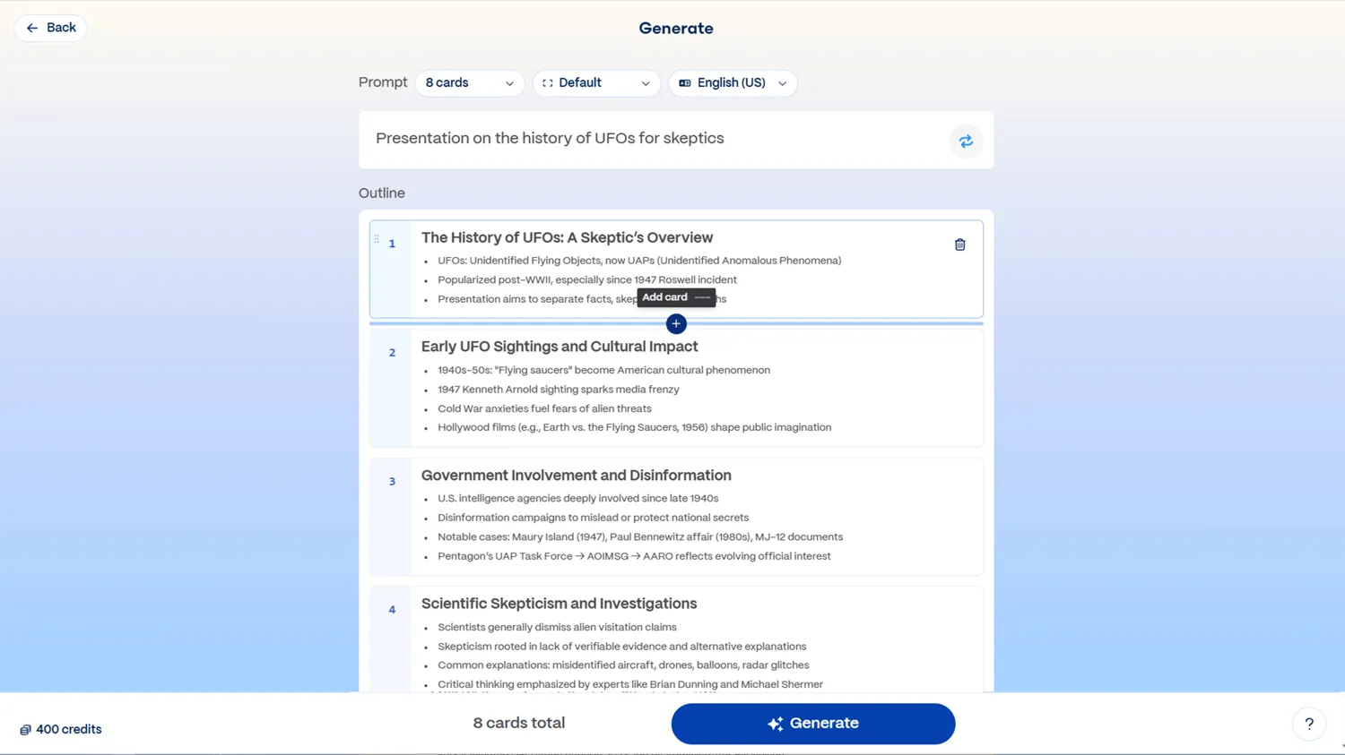 Edit and customize your Gamma AI presentation outline