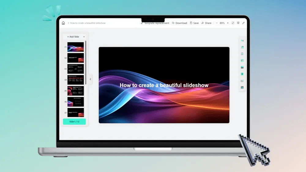 Smallppt dashboard for managing and customizing PowerPoint slides