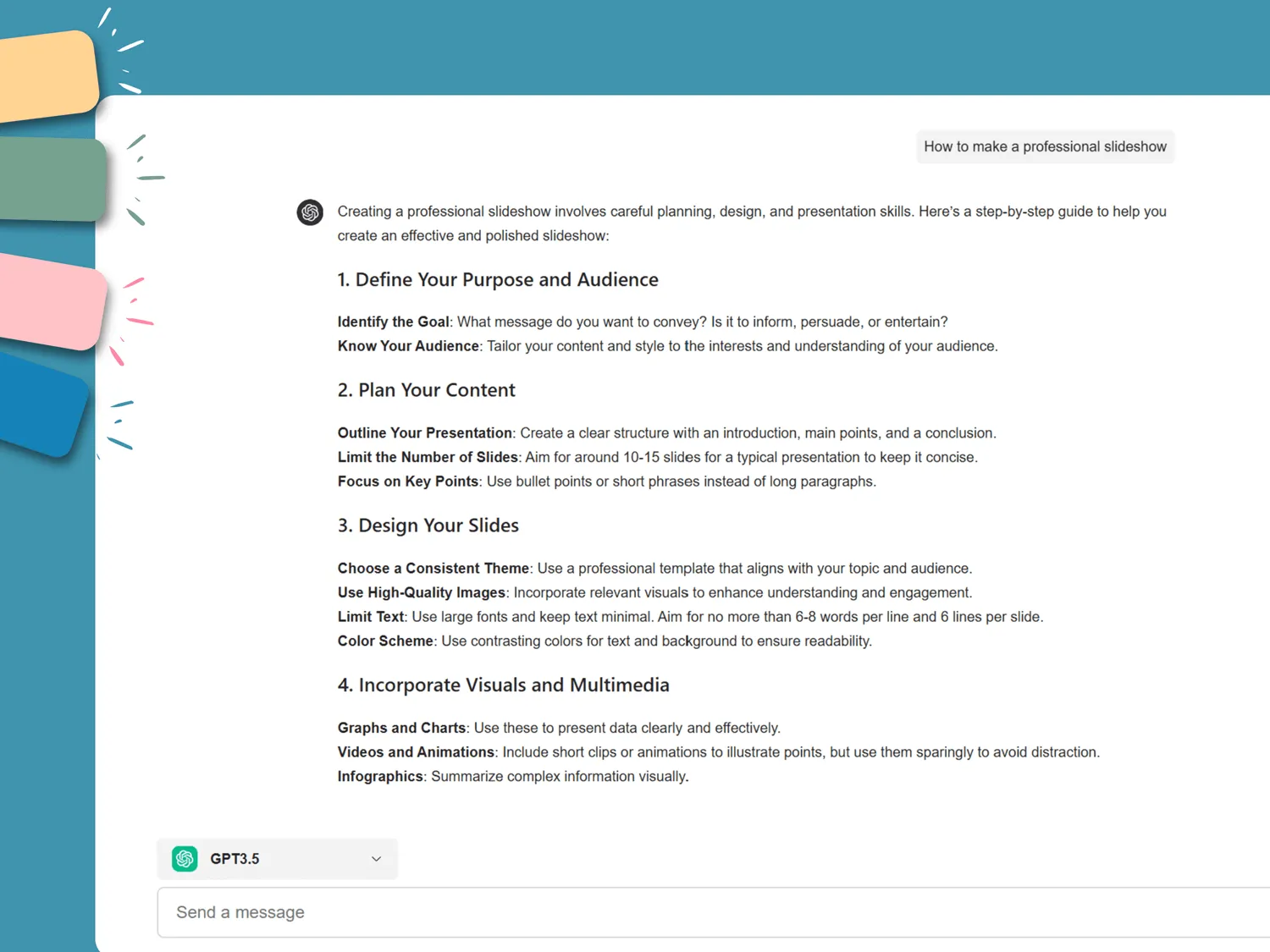 Chat with AI Chatbot using Smallppt AI Chat