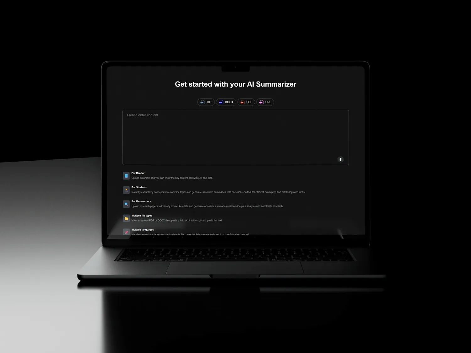 AI summarizer tool to quickly generate concise summaries with Smallppt
